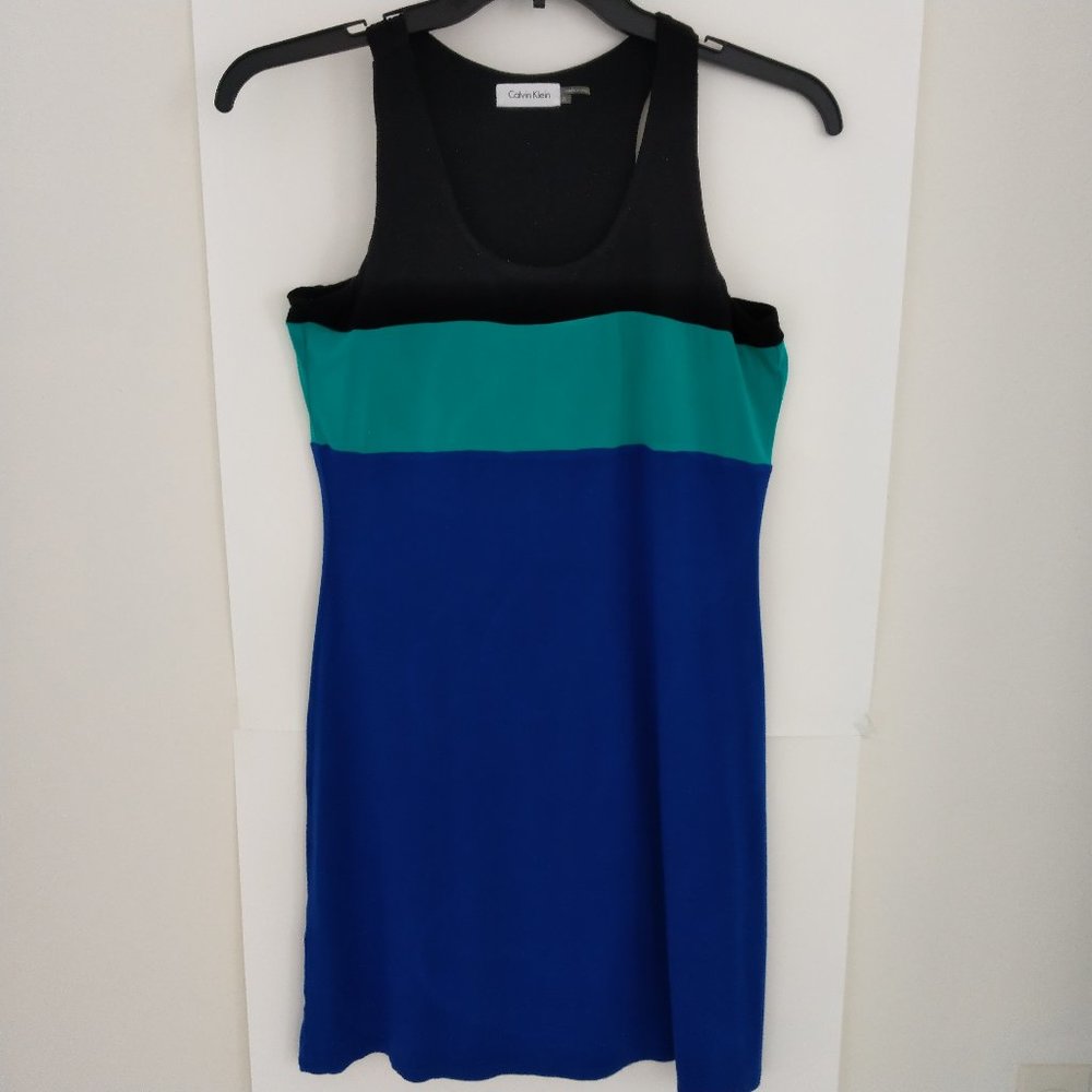 Calvin Klein color block sleeveless dress